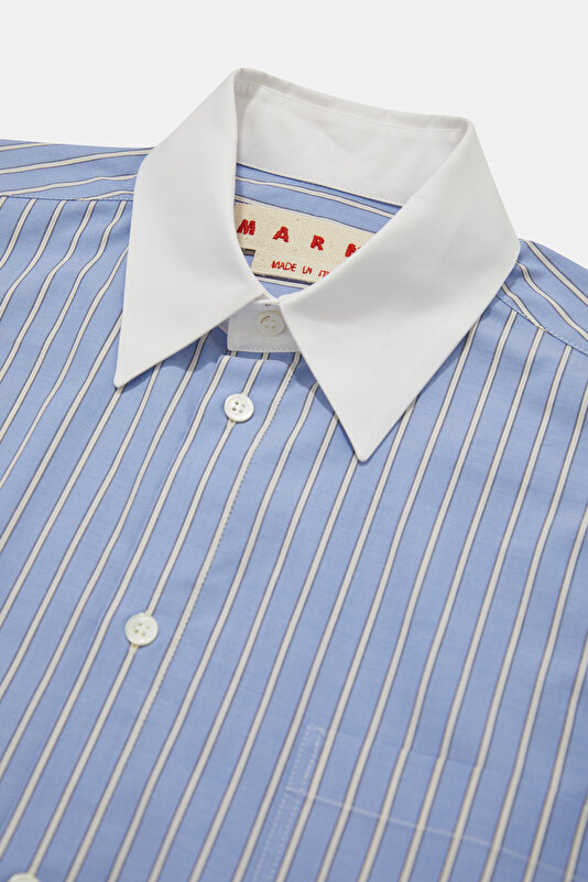 WHITE STRIPED PATTERNED SHIRT 3