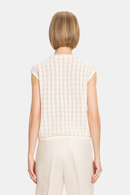BEIGE BASIC / ROUND NECKLINE TRICOT 2