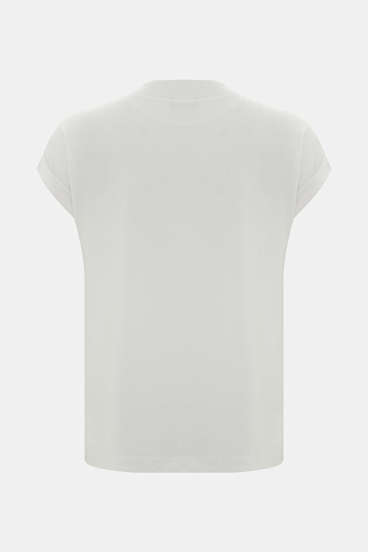ECRU V NECK SHORT SLEEVE TSHIRT 2