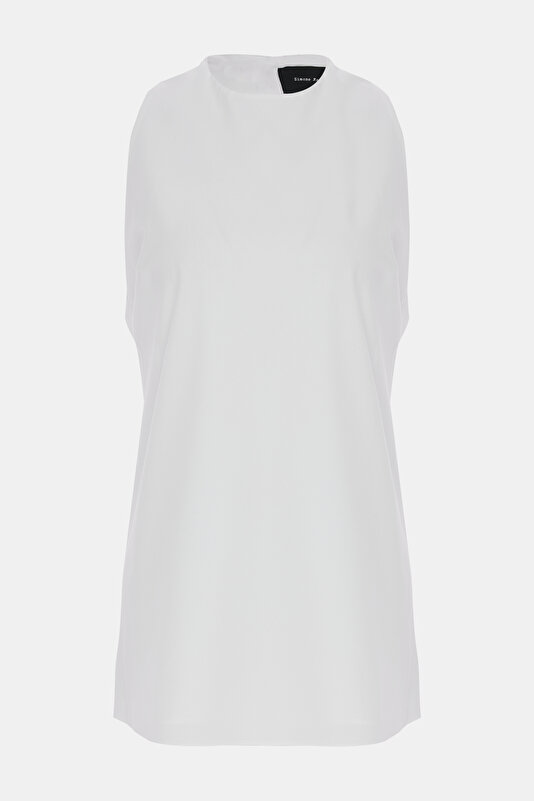 WHITE SLEEVELESS SUSPENDER BLOUSE 3