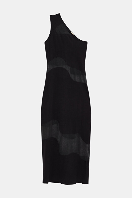 BLACK MIDI DRESS