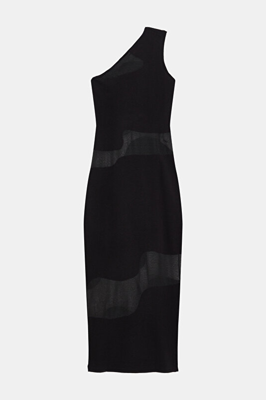 BLACK MIDI DRESS 2