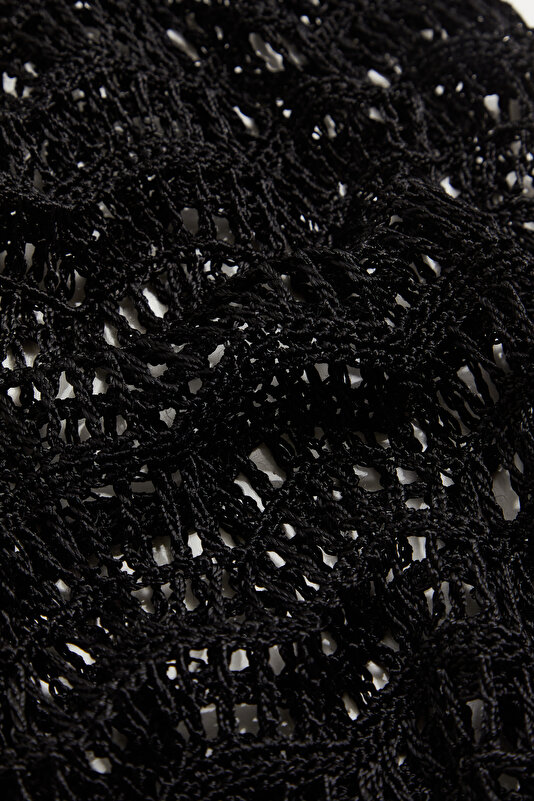 BLACK DESIGN FILLED VISCOSE SKIRT 4