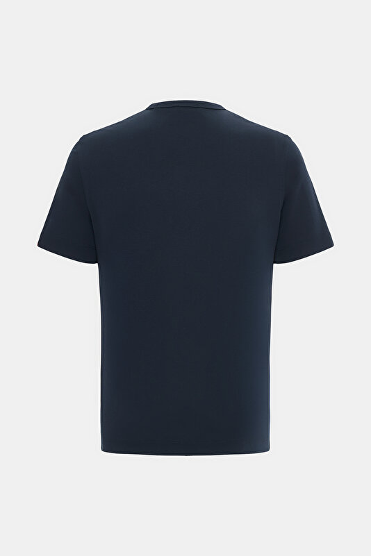 NAVY BLUE BASIC / ROUND NECKLINE SHORT SLEEVE TSHIRT 2