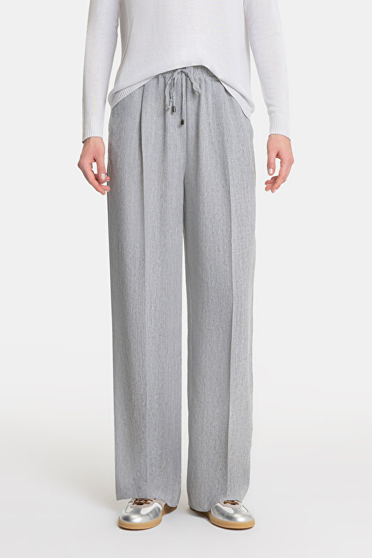 GREY WIDE LEG TROUSERS 2