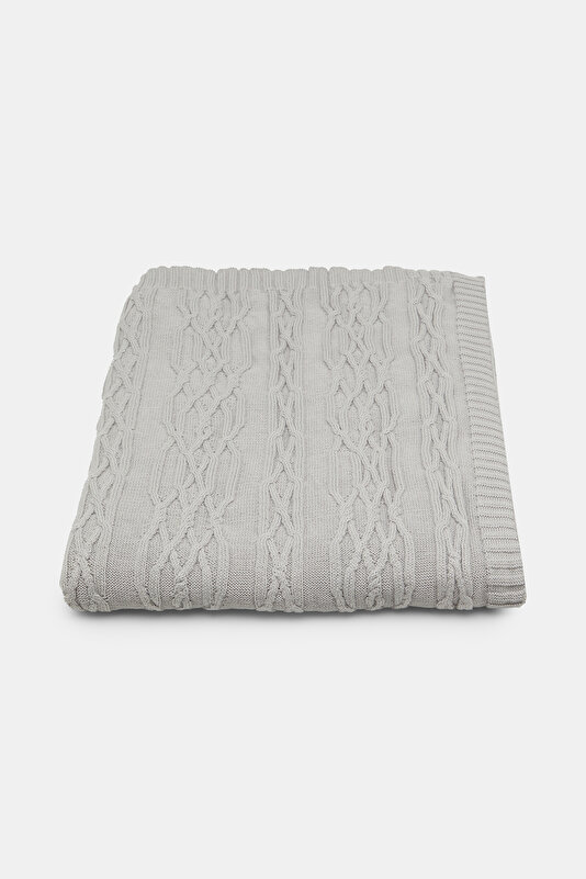 SAÇ ÖRGÜLÜ GRİ KOLTUK ŞALI 2