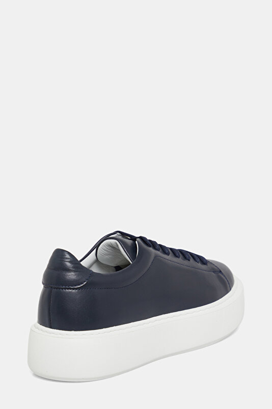 NAVY BLUE LEATHER SNEAKER 3