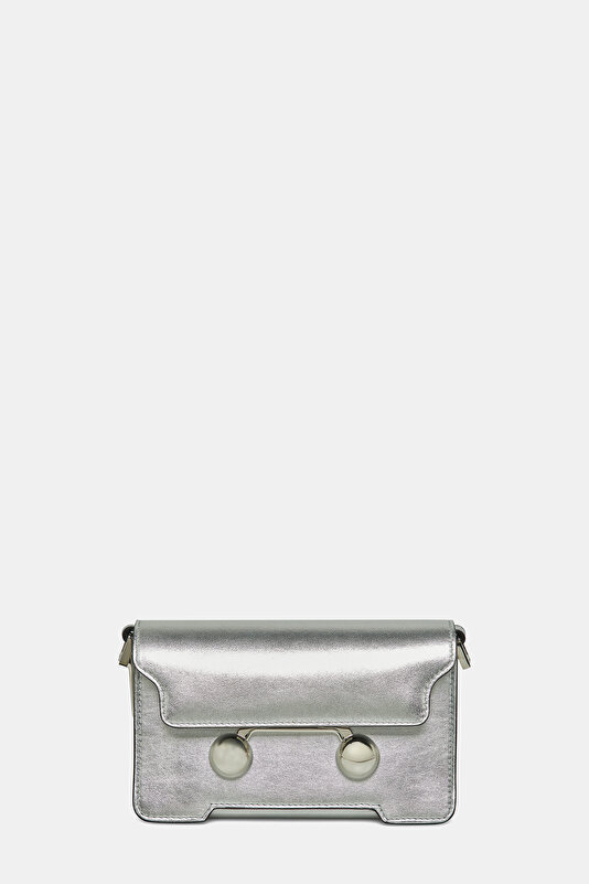 SILVER WICKER BAG