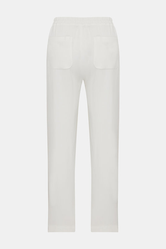 ECRU STRAIGHT CUT TROUSERS 2