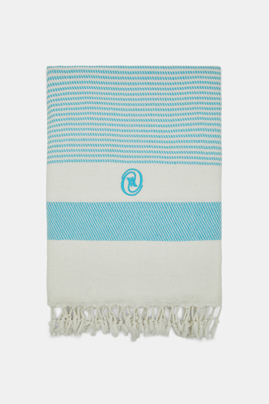 ÇİZGİLİ MONOGRAM NAKIŞLI PEŞTEMAL