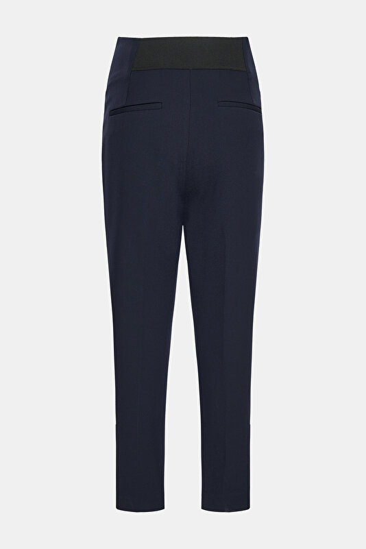 NAVY BLUE STRAIGHT CUT TROUSERS 2