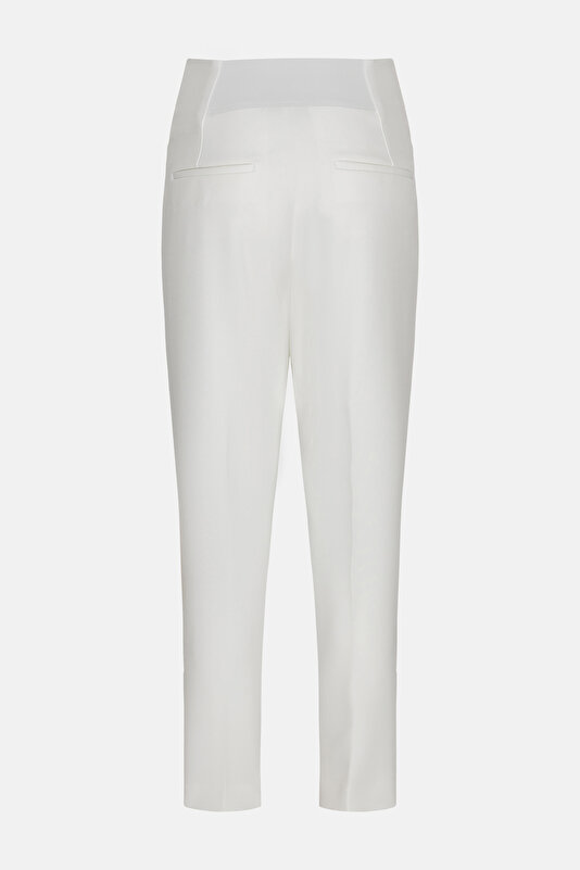 WHITE STRAIGHT CUT TROUSERS 2