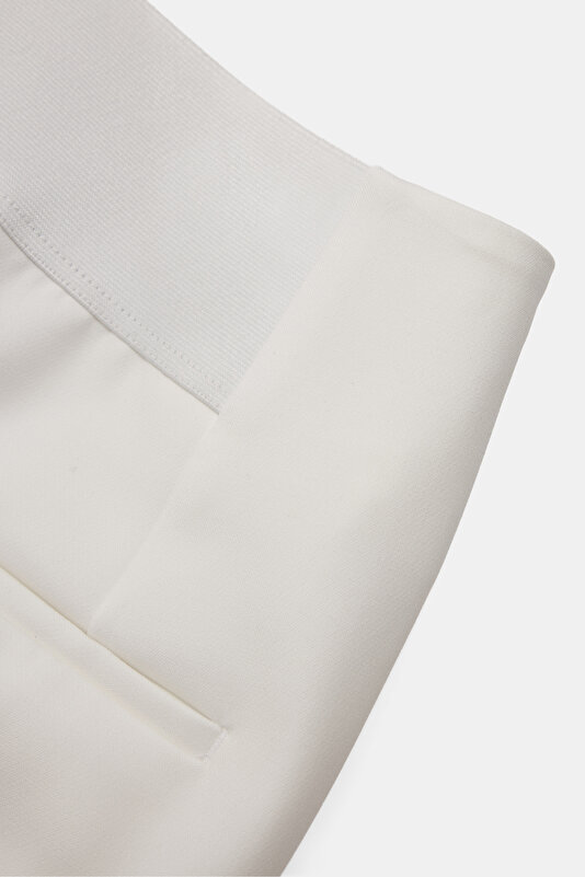 WHITE STRAIGHT CUT TROUSERS 4