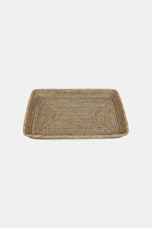 RATTAN DİKDÖRTGEN KÜÇÜK BOY TEPSİ 2