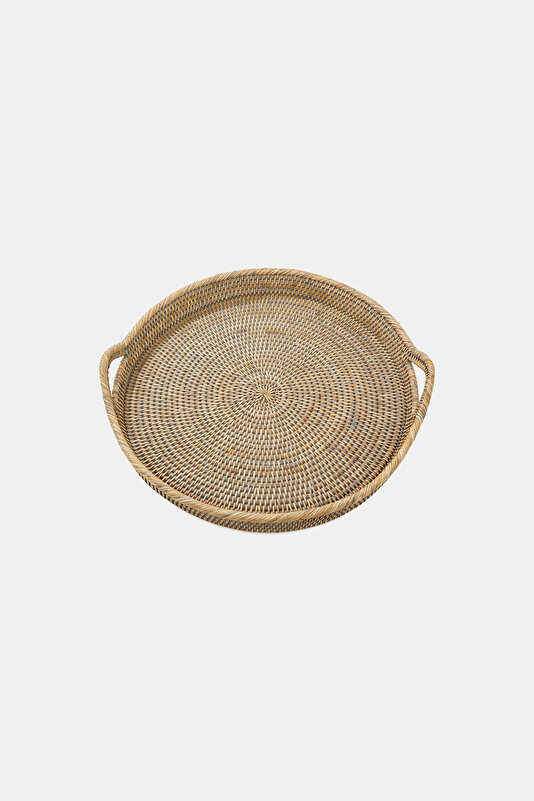 RATTAN YUVARLAK SAPLI TEPSİ 2