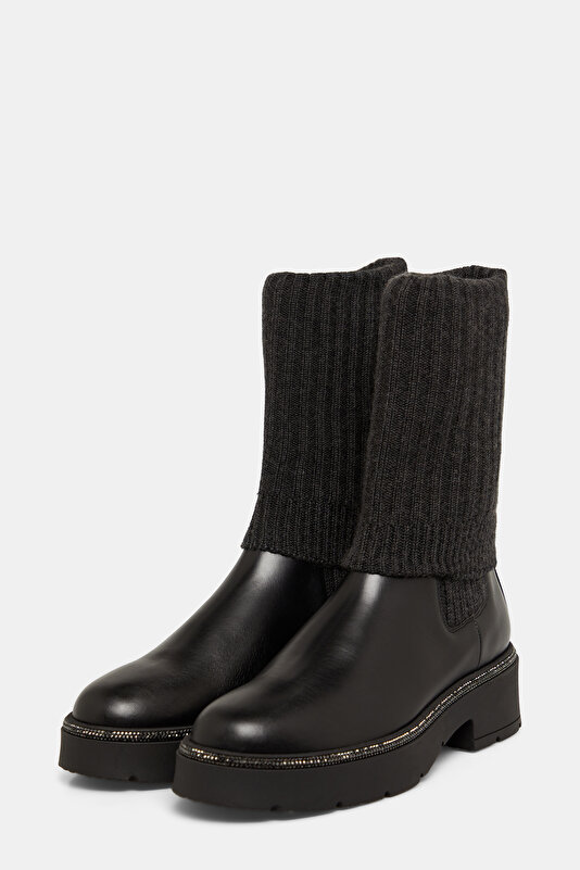 GREY LEATHER BOOT 2