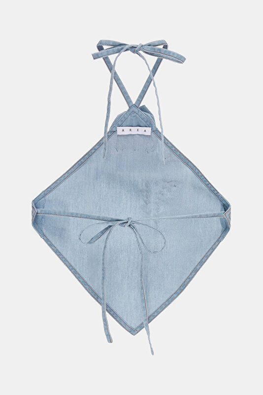 LIGHT BLUE SLEEVELESS SUSPENDER BLOUSE 2