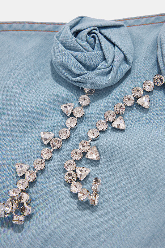 LIGHT BLUE SLEEVELESS SUSPENDER BLOUSE 4