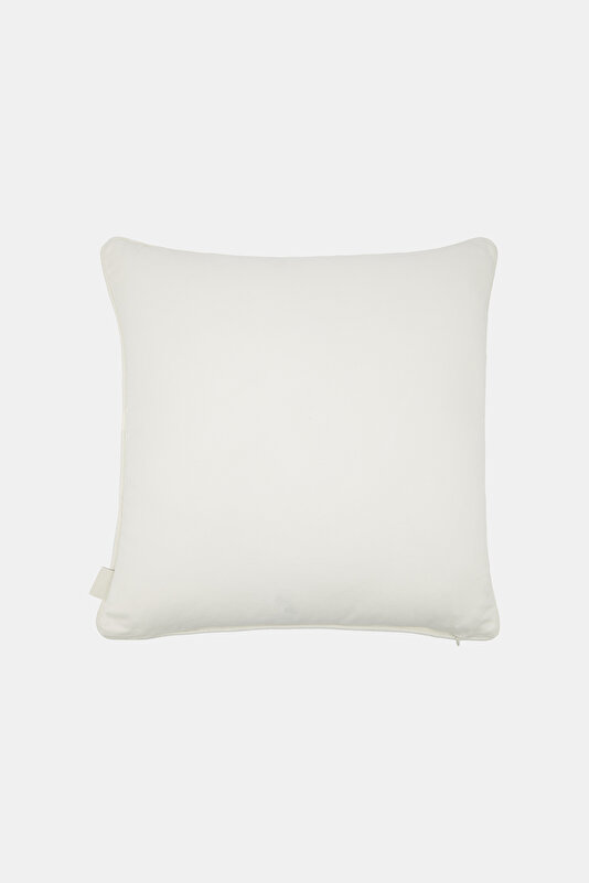 MAVİ İŞLEMELİ KREM YASTIK 2