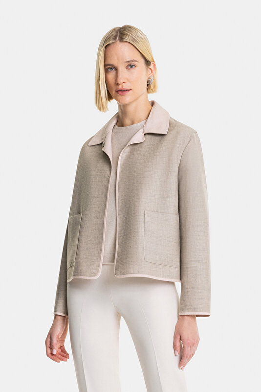 MINK SURPLICE NECKLINE (CROSS-OVER NECKLINE) JACKET