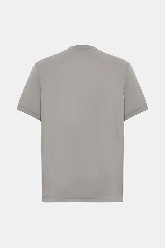 SMOKED BASIC / ROUND NECKLINE SHORT SLEEVE TSHIRT 2