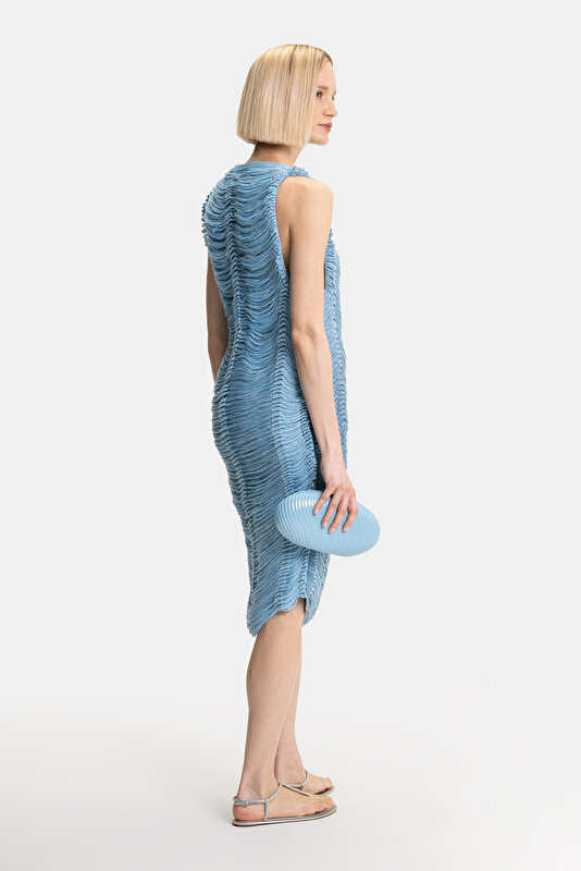 BLUE SLEEVELESS DRESS 2