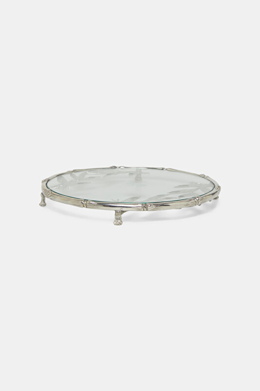 BAMBU DESENLİ CAM TEPSİ 14.5 CM