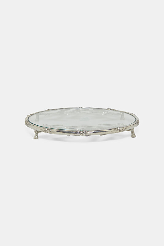 BAMBU DESENLİ CAM TEPSİ 14.5 CM 2