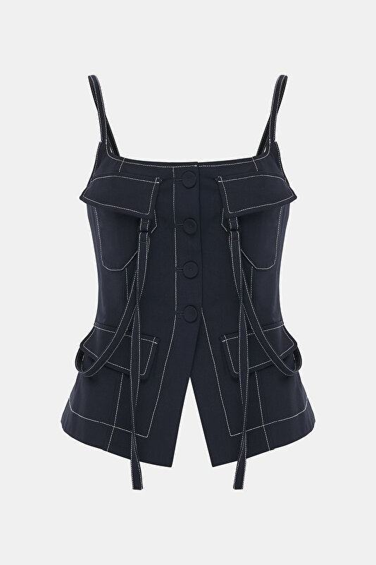 DARK NAVY BLUE BLOUSE 3