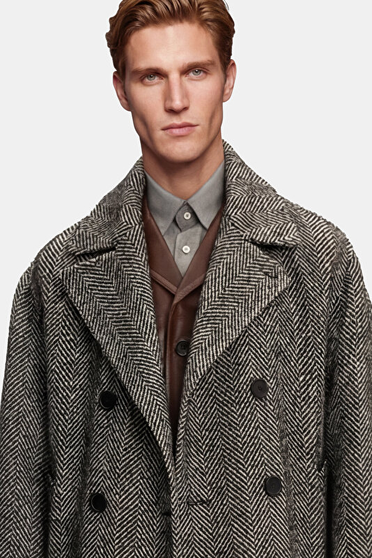 GREY HERRINGBONE ALPACA WOOL TOPCOAT 3
