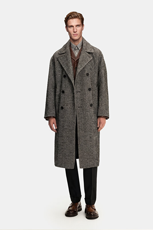 GREY HERRINGBONE ALPACA WOOL TOPCOAT 4