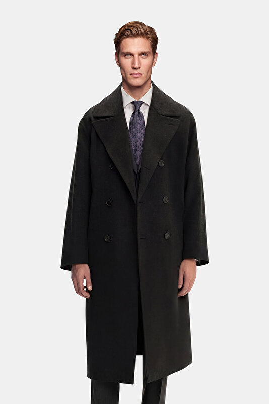 SMOKED WOOL/CASHMERE TOPCOAT