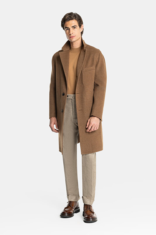 BROWN WOOL/CASHMERE TOPCOAT 4