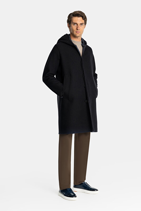 NAVY BLUE WOOL/CASHMERE TOPCOAT 4