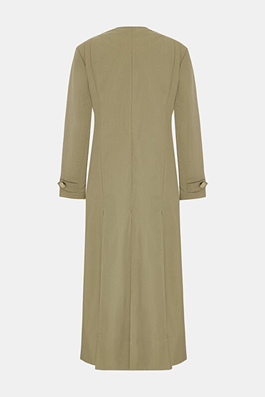 STONE COLOR TRENCH COAT 4