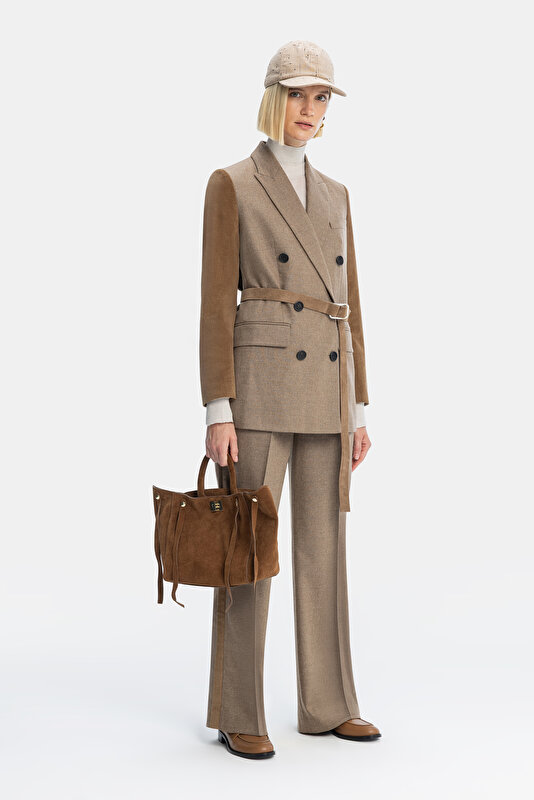 CAMEL SURPLICE NECKLINE (CROSS-OVER NECKLINE) JACKET 4