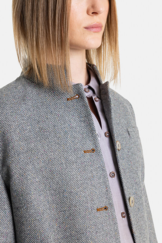 MULTICOLOR MANDARIN COLLAR JACKET 3