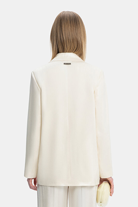 ECRU SURPLICE NECKLINE (CROSS-OVER NECKLINE) JACKET 2
