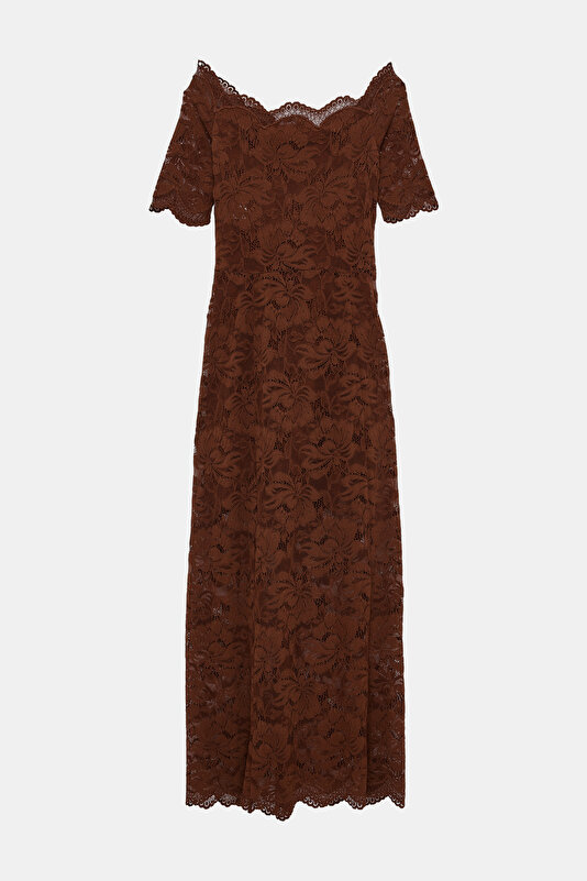RED BROWN MIDI DRESS 2