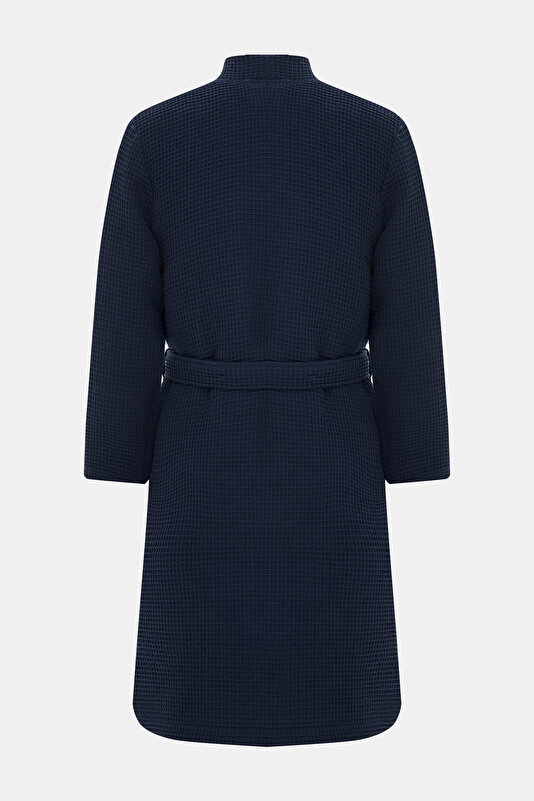 UNISEX ÇİÇEK NAKIŞLI WAFFLE BORNOZ 2
