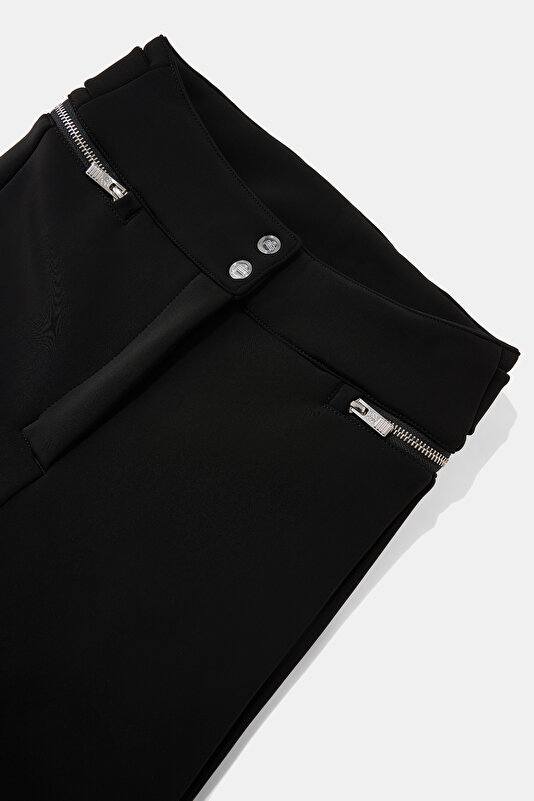 BLACK WIDE LEG TROUSERS 3
