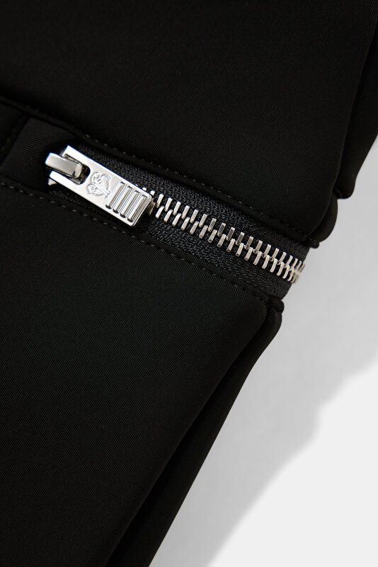 BLACK WIDE LEG TROUSERS 4