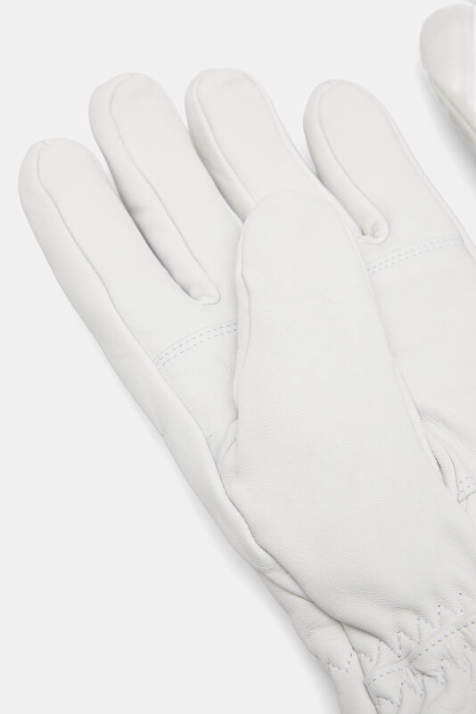 WHİTE LEATHER GLOVE 4