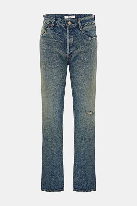 BLUE STRAİGHT CUT TROUSERS