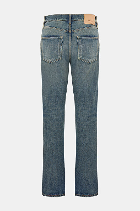 BLUE STRAİGHT CUT TROUSERS 2