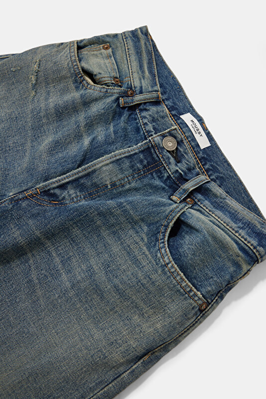 BLUE STRAİGHT CUT TROUSERS 3
