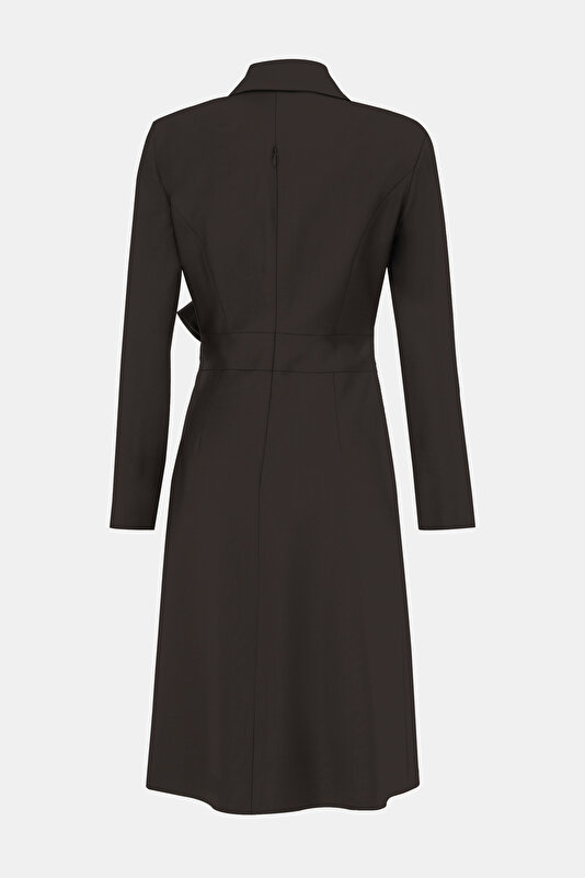 BROWN LONG SLEEVE ABOVE THE KNEE DRESS 2