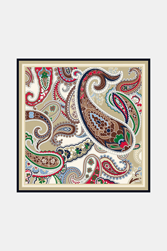 ŞAL DESENLİ TWILL İPEK EŞARP