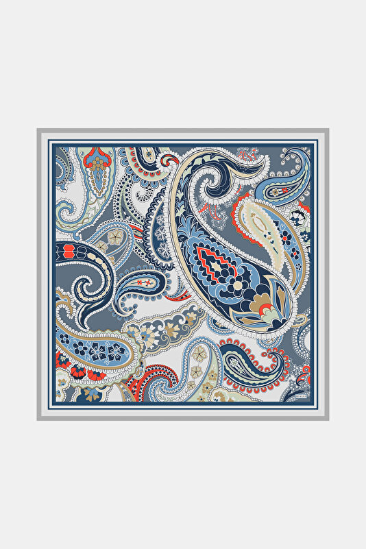ŞAL DESENLİ TWILL İPEK EŞARP