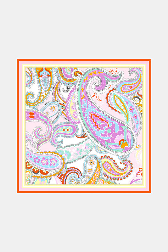 ŞAL DESENLİ TWILL İPEK EŞARP